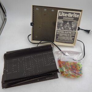 Milton Bradley Lite Brite Toy 1986 Original Box w/Original Papers & Pegs Works